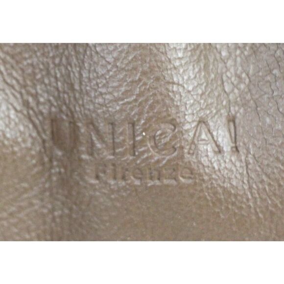 Unica Firenze BROWN GENUINE LEATHER FRAME XBODY CHAIN SHOULDER BAG HANDBAG PURSE - Picture 3 of 16